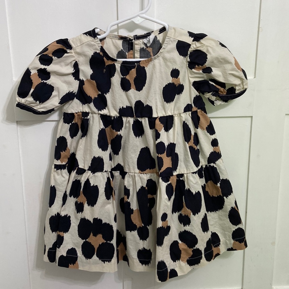 GAP Toddler Leopard Print Tiered Dress Girls Dress Size 2T